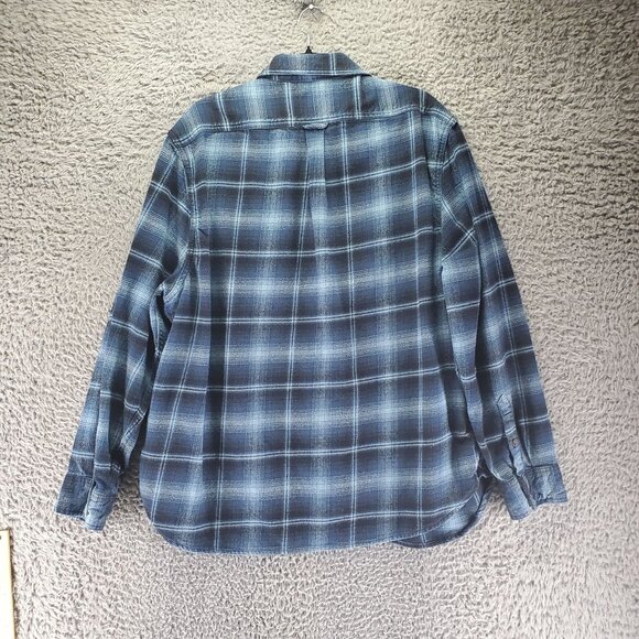 Jachs Shirt Mens XXL Blue Heritage Flannel Button-Up Plaid Long Sleeve Casual - Picture 9 of 10